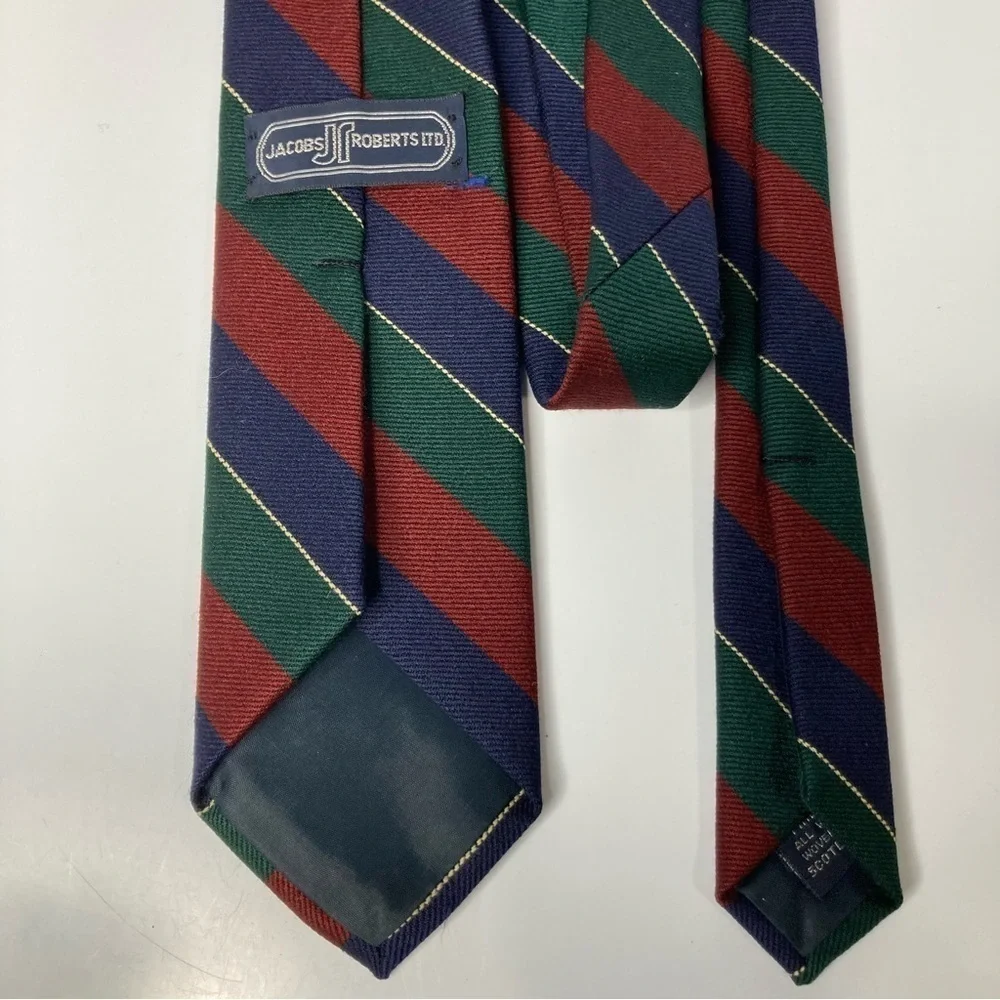 Jacobs Roberts Ltd striped‎ wool tie